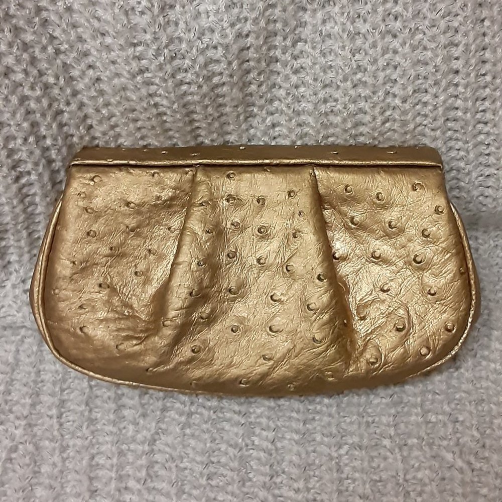 Barfield Collection Ostrich Leather Clutch